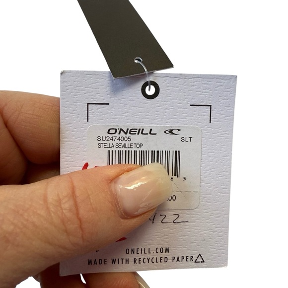 O’NEILL STELLA SEVILLE swim Floral  Bikini Top grey, size SMALL - Picture 7 of 8